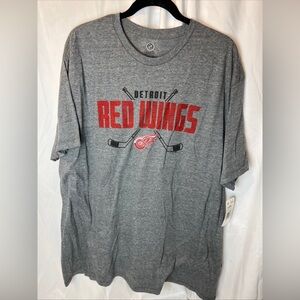 NHL Gray Detroit Red Wings Short Sleeve Tee